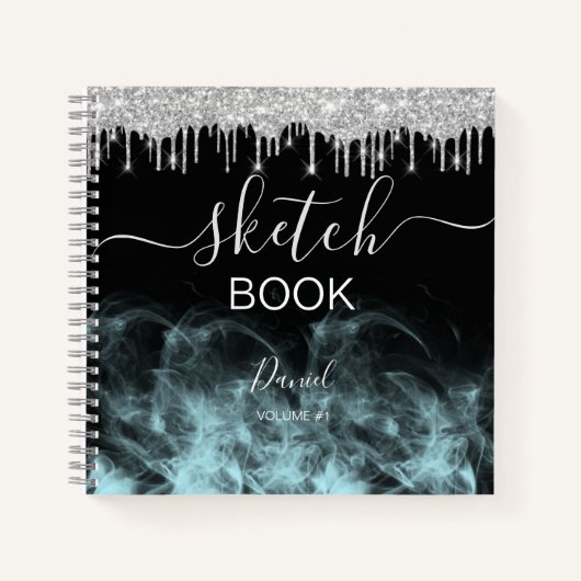 Personalisiertes Sketchbook Ihr Name Elegantes Skr Notizblock (Vorderseite)
