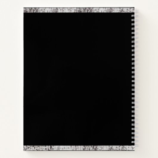 Personalisiertes Sketchbook Ihr Name Elegantes Skr Notizblock (Rückseite)