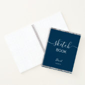 Personalisiertes Sketchbook Ihr Name Elegantes Skr Notizblock (Innenseite)