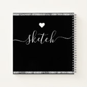 Personalisiertes Sketchbook Ihr Name Elegantes Skr Notizblock (Rückseite)