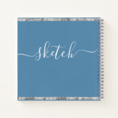 Personalisiertes Sketchbook Ihr Name Elegantes Skr Notizblock (Rückseite)