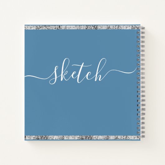 Personalisiertes Sketchbook Ihr Name Elegantes Skr Notizblock (Rückseite)