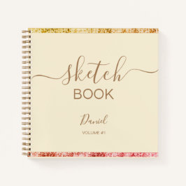 Personalisiertes Sketchbook Ihr Name Elegantes Skr Notizblock