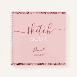 Personalisiertes Sketchbook Ihr Name Elegantes Skr Notizblock