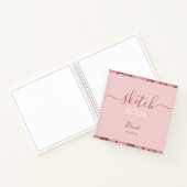 Personalisiertes Sketchbook Ihr Name Elegantes Skr Notizblock (Innenseite)