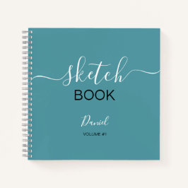 Personalisiertes Sketchbook Ihr Name Elegantes Skr Notizblock
