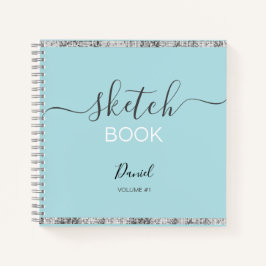 Personalisiertes Sketchbook Ihr Name Elegantes Skr Notizblock