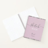 Personalisiertes Sketchbook Ihr Name Elegantes Skr Notizblock (Innenseite)