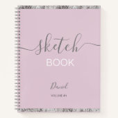 Personalisiertes Sketchbook Ihr Name Elegantes Skr Notizblock (Vorderseite)