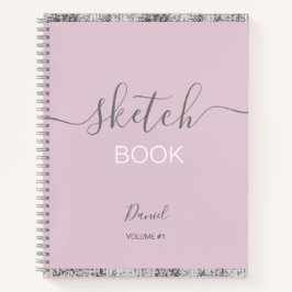 Personalisiertes Sketchbook Ihr Name Elegantes Skr Notizblock