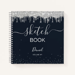 Personalisiertes Sketchbook Ihr Name Elegantes Skr Notizblock
