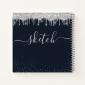 Personalisiertes Sketchbook Ihr Name Elegantes Skr Notizblock (Rückseite)