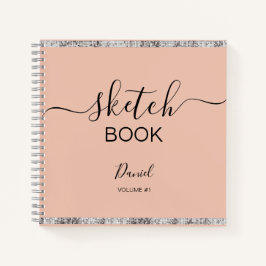 Personalisiertes Sketchbook Ihr Name Elegantes Skr Notizblock