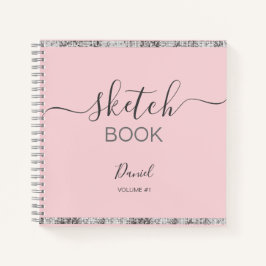 Personalisiertes Sketchbook Ihr Name Elegantes Skr Notizblock