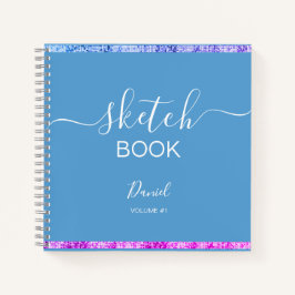 Personalisiertes Sketchbook Ihr Name Elegantes Skr Notizblock