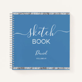 Personalisiertes Sketchbook Ihr Name Elegantes Skr Notizblock