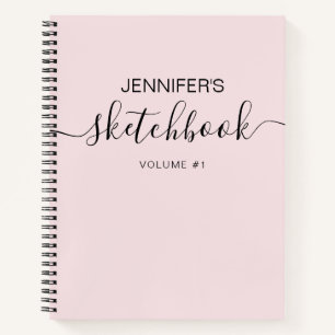 Personalisiertes Sketchbook - Ihr Name in Rosa Notizblock