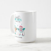 Personalisiertes Skifahren Weihnachten Kaffeetasse (Vorderseite Links)