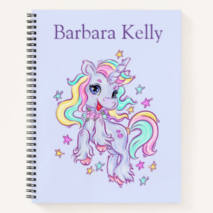 Personalisiertes Skizzen-Einhorn-Spiralnotizbuch Notizblock