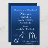 Personalisiertes Skorpio Zodiac Party Einladung (Vorne/Hinten)