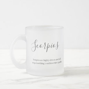 "Personalisiertes Skorpios Zodiac Zeichen und Qual Mattglastasse