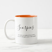 "Personalisiertes Skorpios Zodiac Zeichen und Qual Zweifarbige Tasse (Links)