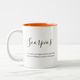 "Personalisiertes Skorpios Zodiac Zeichen und Qual Zweifarbige Tasse