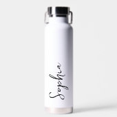 Personalisiertes Skript für White Wedding Trinkflasche (Vorne)