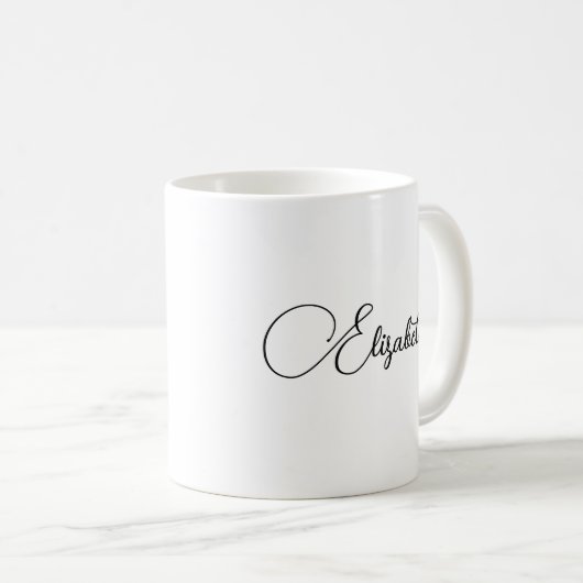 Personalisiertes Skript Ihr Name Hier Vorlage Kaffeetasse (VorderseiteRechts)