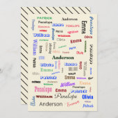 Personalisiertes Skript mit der Cloud-Fab von Fami Einladung (Vorne/Hinten)