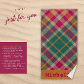 Personalisiertes Skript Strandtuch