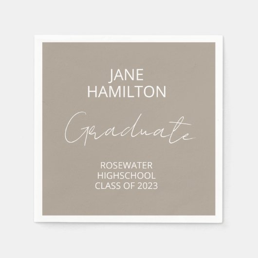 Personalisiertes Skriptabschlusspapier Serviette (Vorderseite)