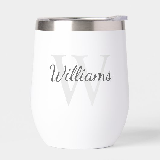 Personalisiertes Skriptmonogramm und Name (Links)