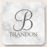 Personalisiertes Skriptmonogramm und Name aus weiß