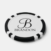 Personalisiertes Skriptmonogramm und Name Pokerchips (Einzeln)