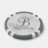 Personalisiertes Skriptmonogramm und Name Pokerchips (Einzeln)