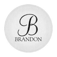 Personalisiertes Skriptmonogramm und Name