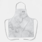 Personalisiertes Skriptmonogramm und Namensmarbor Schürze (Vorderseite)