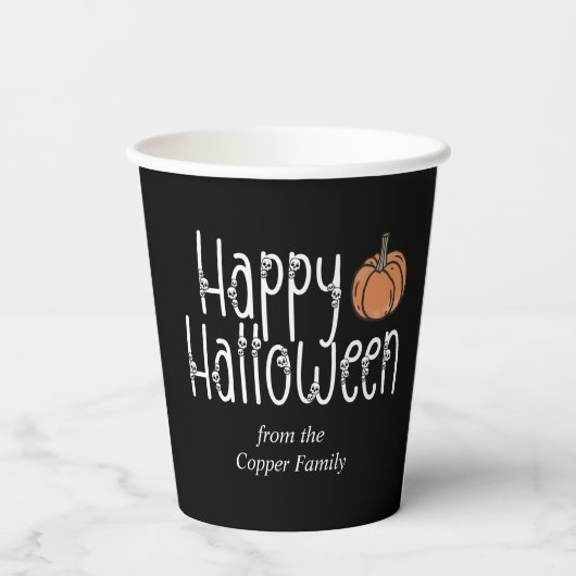 Personalisiertes Skull Pappbecher (Rückseite)