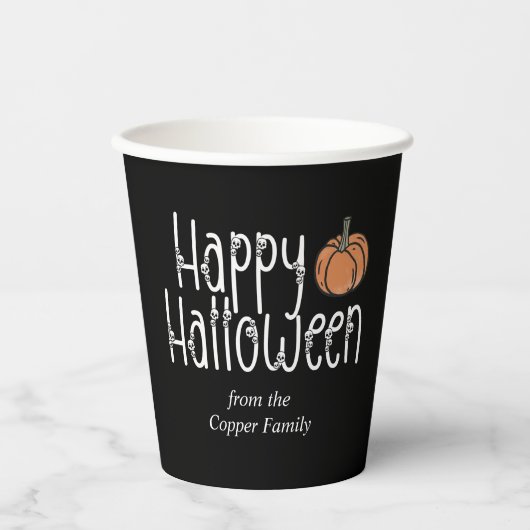 Personalisiertes Skull Pappbecher (Vorderseite)