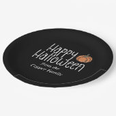 Personalisiertes Skull Pappteller (Schrägansicht)