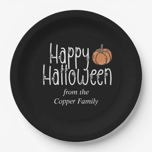 Personalisiertes Skull Pappteller (Vorderseite)