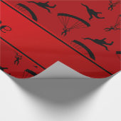 Personalisiertes Skydiving-Muster Geschenkpapier (Ecke)