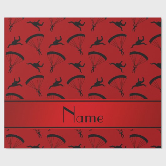 Personalisiertes Skydiving-Muster Geschenkpapier (Flach)