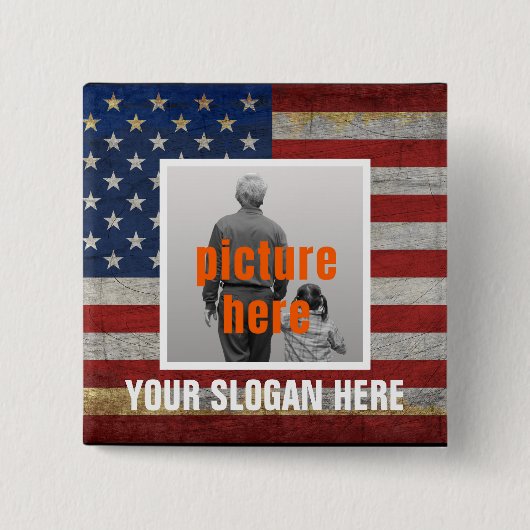 PERSONALISIERTES SLOGAN LAND SPRICHWORT ZOLLISIERT BUTTON (Vorderseite)