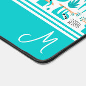 Personalisiertes Sloth Monogramm Schreibtischunterlage (Ecke)