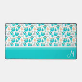 Personalisiertes Sloth Monogramm Schreibtischunterlage (Vorderseite)