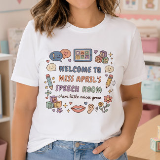 Personalisiertes SLP-Sprechzimmer-Lehrer T-Shirt