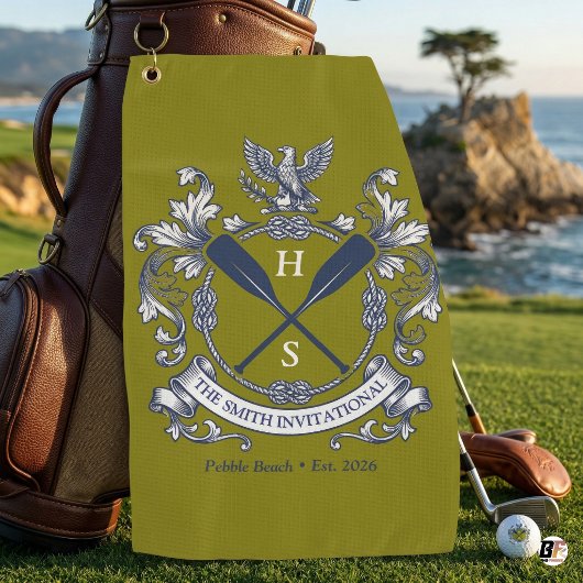 Personalisiertes Smith Invitational Crest & Ruder  Golfhandtuch