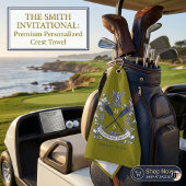 Personalisiertes Smith Invitational Crest & Ruder  Golfhandtuch